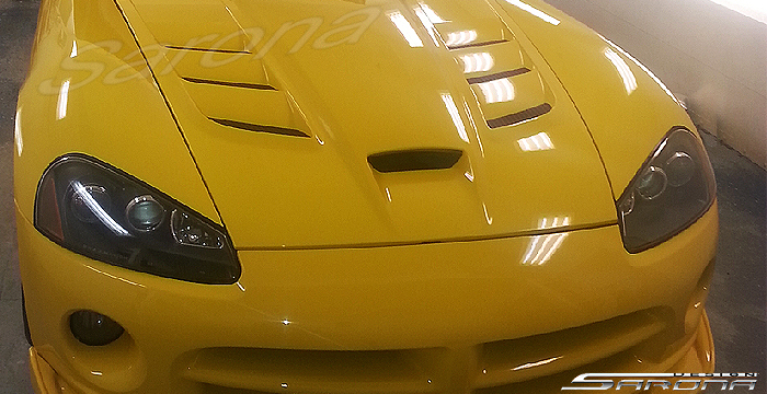 Custom Dodge Viper Hood  Coupe (2003 - 2006) - $1790.00 (Manufacturer Sarona, Part #DG-004-HD)